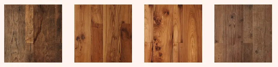 das Bild zeigt Holz und Oberflächen Varianten