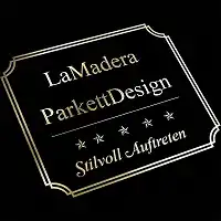 Bild zeigt das LaMadera Logo ParkettDesign